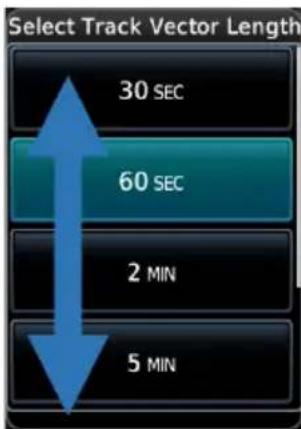Select Track Vector Length 30 SEC 60 SEC 2 MIN 5 MIN