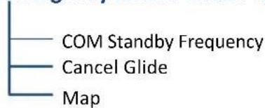 COM Standby Frequency Cancel Glide Map
