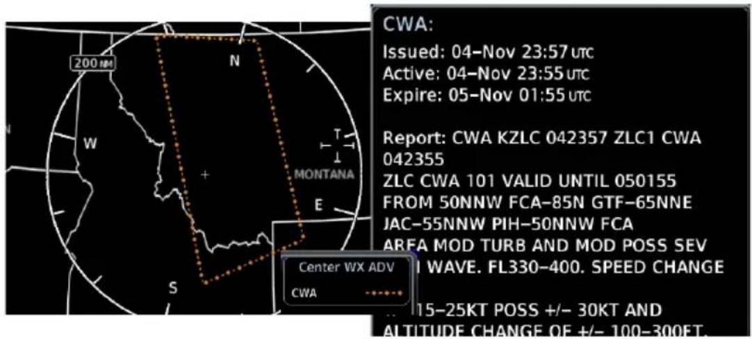 CWA: Issued: 04-Nov 23:57 UTC Active: 04-Nov 23:55 UTC Expire: 05-Nov 01:55 UTC Report: CWA KZLC 042357 ZLC1 CWA 042355 ZLC CWA 101 VALID UNTIL 050155 FROM 50NNW FCA-85N GTF-65NNE JAC-55NNW PIH-50NNW FCA ARFA MOD TURB AND MOD POSS SEV WAVE. FL330-400. SPEED CHANGE Center WX ADV CWA 15-25KT POSS +/- 30KT AND ALTITUDE CHANGE OF +/- 100-300ET