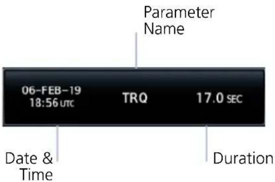 Parameter Name 06-FEB-19 18:56 UTC TRQ 17.0 SEC Date & Time Duration