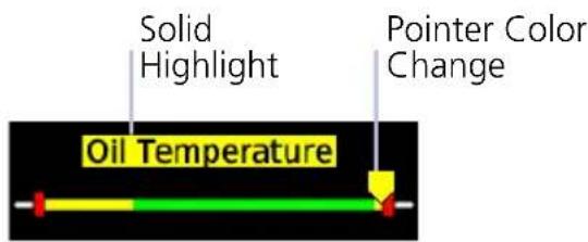 Solid Highlight Oil Temperature Pointer Color Change