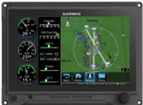 GARMIN Fuel GAL 20.5 AIR Fuel Gal 23h OLT AMPG 12 BAT Vwls:28.0 GPS 15.4 DCP OFF Deck Runs Airlock Plants BARPE REMODES ON ICE Engine