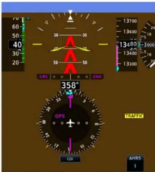 70° 60° 50° 40° 30° 20° 30° 30° 40° 50° 50° 13700 13600 13480 13400 13300 GPS ENR 358° GPS TRAFFIC CDI AHRS 1