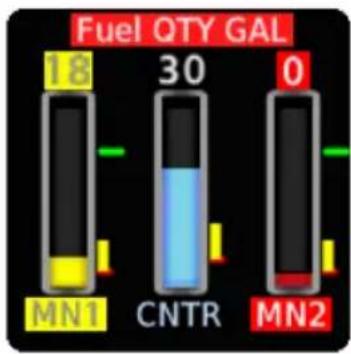 GARMIN EIS TXi - Fuel Quantity Alert Indications - 1