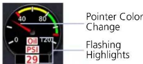 Pointer Color Change Oil T20 PSI 29 Flashing Highlights