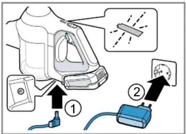 Diagram showing installation steps of a spray gun with labeled components and wiring instructions