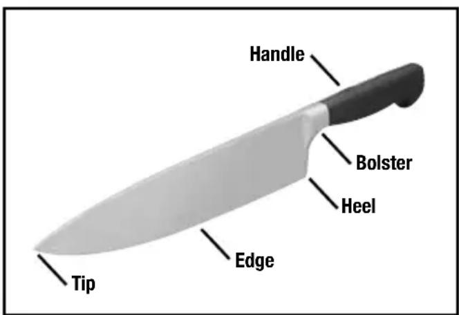 Handle Bolster Heel Edge Tip