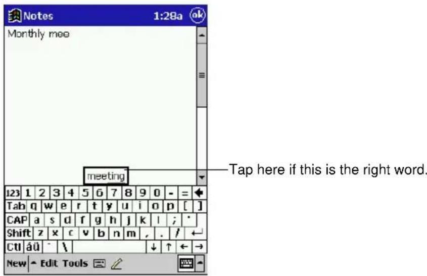Notes 1:28a Monthly mee meeting Tap here if this is the right word. 123 1 2 3 4 5 6 7 8 9 0 - = Tab q w e r t y u i o p [ ] CAP a s d f g h j k l ; * Shift z x c v b n m , . / Ctrl áü - \ ↓ ↑ ← → New Edit Tools