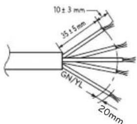 10 ± 3 mm 15 ± 5 mm GN/YL 20mm