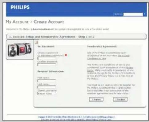 PHILIPS SL300i - Registrering (for gratis internettjenester) - 1