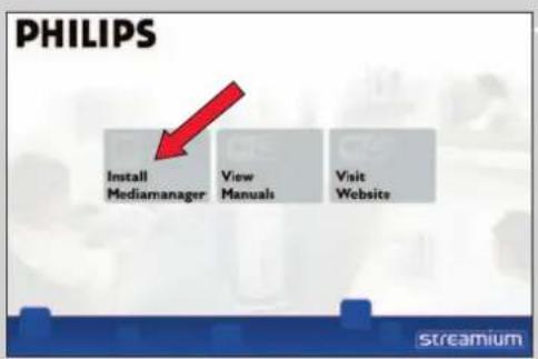 PHILIPS SL300i - Start med at installere Philips Media Manager - 2