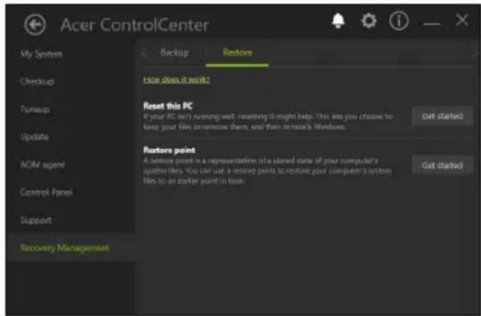 ACER Predator 15 - Gendannelse af din computer - 4