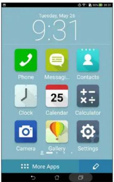 Tuesday, May 26 9:31 Phone Message... Contacts Clock Calendar Calculator Camera Gallery Settings More Apps
