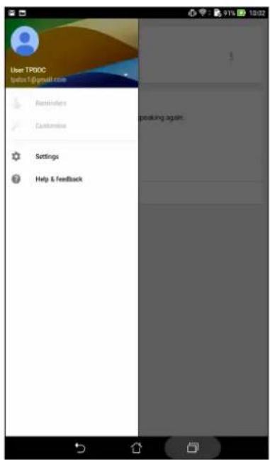 User TPDOC lputus1@gmail.com Reminders Customize Settings Help & feedback
