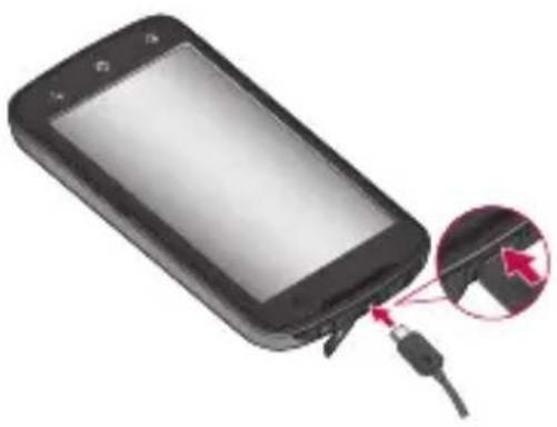 LG Optimus True - Sätta i SIM-kortet och batteriet - 5
