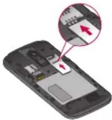 LG Optimus True - Sätta i SIM-kortet och batteriet - 2