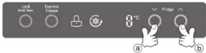 Lock Hold State Express Freeze 0°C Fridge a b