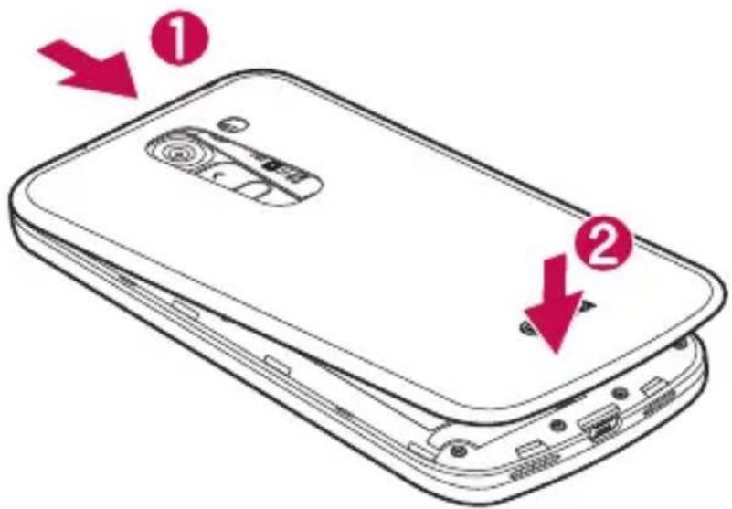 LG G2 Mini D620K - 安裝 Micro-SIM 卡與電池 - 4