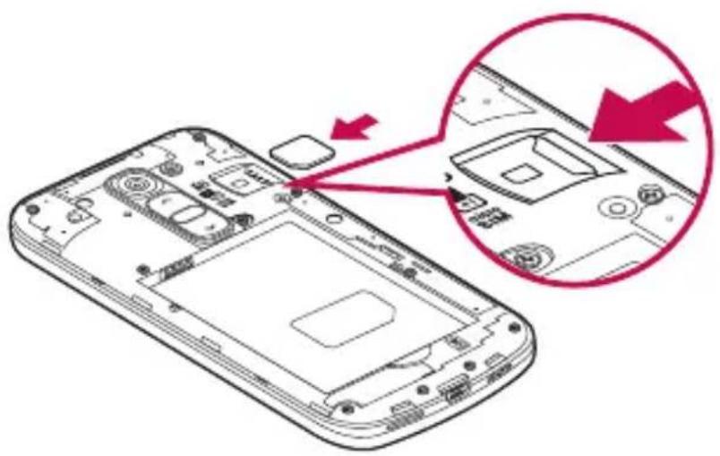 LG G2 Mini D620K - 安裝 Micro-SIM 卡與電池 - 2