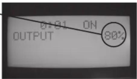 0:01 ON OUTPUT 80%