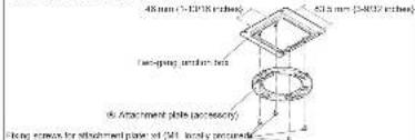 PANASONIC WV-SFR531 - Step2 Fixing the attachment plate - 1