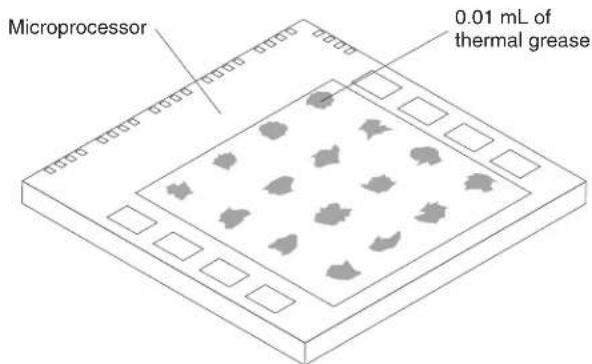 Microprocessor 0.01 mL of thermal grease