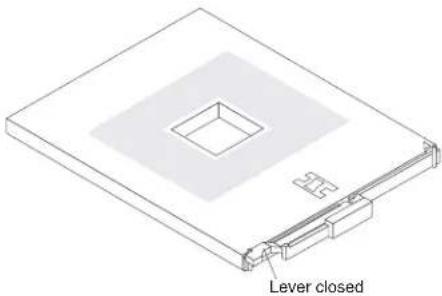 Lever closed