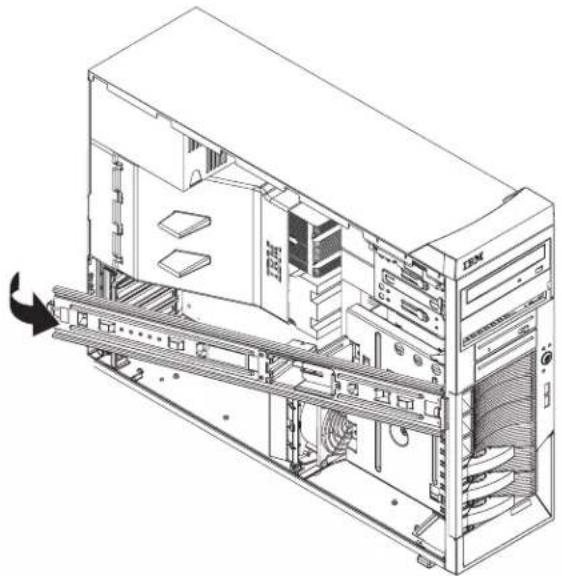 IBM eServer xSeries 100 - Removing and installing the support bracket - 1