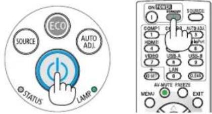 ECO SOURCE AUTO ADJ. STATUS LAMP ON/ORDER 1 COMP1 0.0000 1 HDMI 4 VIDEO 7 ON/ORDER 2 AUTO ADJ. 3 HDMI 6 VIDEO 8 LAN 0 AV-MUTE FREEZE MENU EXIT