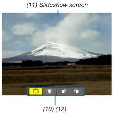 (11) Slideshow screen (10) (12)