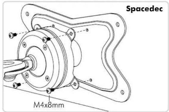 Atdec AC-AP-2010 - Step. 2 Attaching the Adapter Plate to your Mount Head - 2