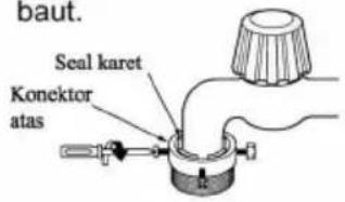 baut. Seal karet Konektor atas