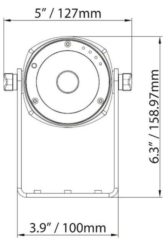 5" / 127mm 6.3" / 158.97mm 3.9" / 100mm