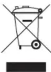 Symbol of a trash bin with crossed lines indicating no waste or restriction, and a solid black rectangle below (no text or labels)