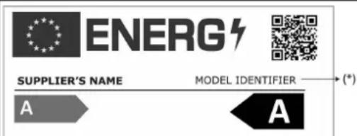 ENERG SUPPLIER'S NAME MODEL IDENTIFIER (*) A A