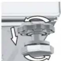 GRUNDIG GWN310P430 - Tilpasning af fødderne - 3