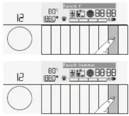 12 80°C 880° Favorit: 1° 88:88 12 80°C 880° Favorit: Gemmer 88:88 12