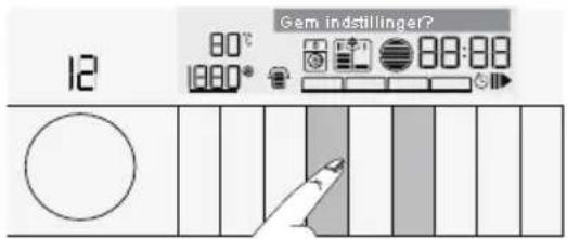 Gem indstillinger? 12 80°C 1000° 88:88