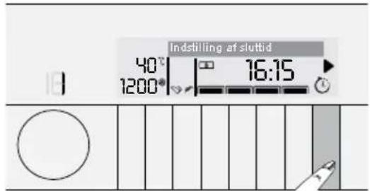 Indstilling af sluttid 40° 16:15 1200°