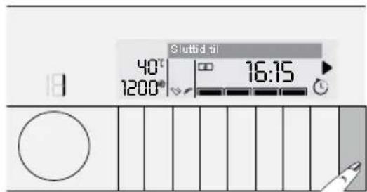 Sluttid til 40° 16:15 1200°
