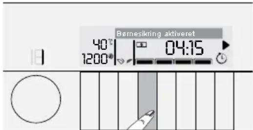 Børnesikring aktiveret 40° 1200° 04:15