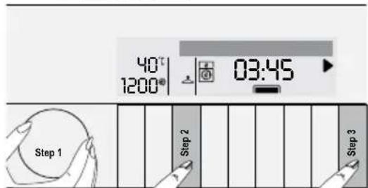 40° 1200 03:45 Step 1 Step 2 Step 3