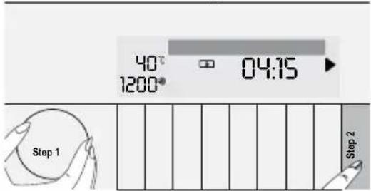 40° 1200° 04:15 Step 1 Step 2