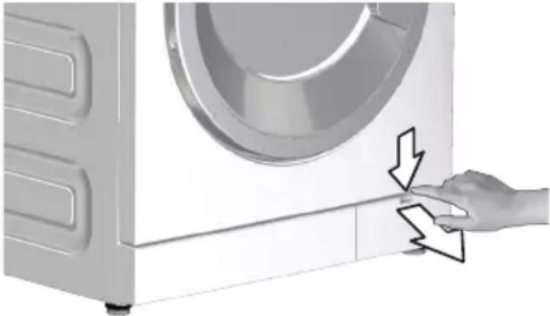 GRUNDIG GWN 49630 CR - Udtømning af resterende vand og rensning af pumpefilteret. - 5