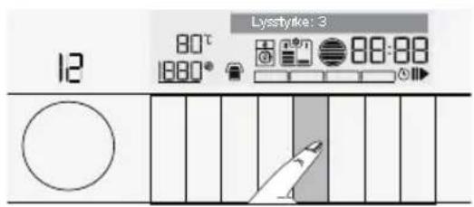 Lysstylke: 3 12 80°C 1800° 88:88 ○
