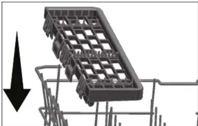 GRUNDIG GNU 4P821 X - Højdejusteret holder i øverste kurv - 4