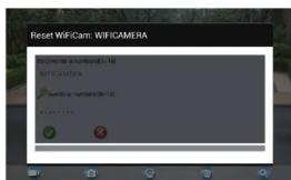 Reset WiFiCam: WIFICAMERA ID (words or numbers) = 14 WIFICAMERA words or numbers(0=14) ..........