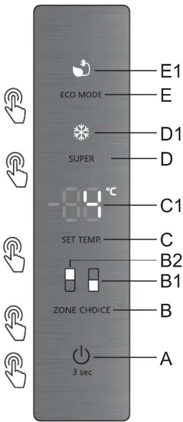 HISENSE RB434N4BF2 - (BETJENINGSPANEL PÅ D∅REN) - 1