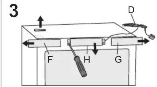 HISENSE FV316N4BWE - Flytning af hængslet greb: - 4