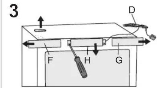 HISENSE FV316N4BCE - Flytning af hængslet greb: - 4